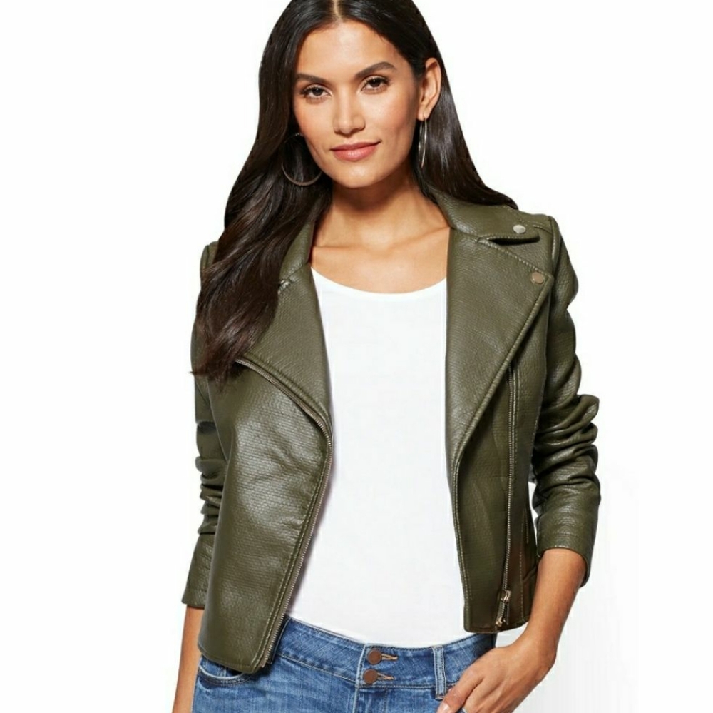 New York and Company Textured Moto Jacket